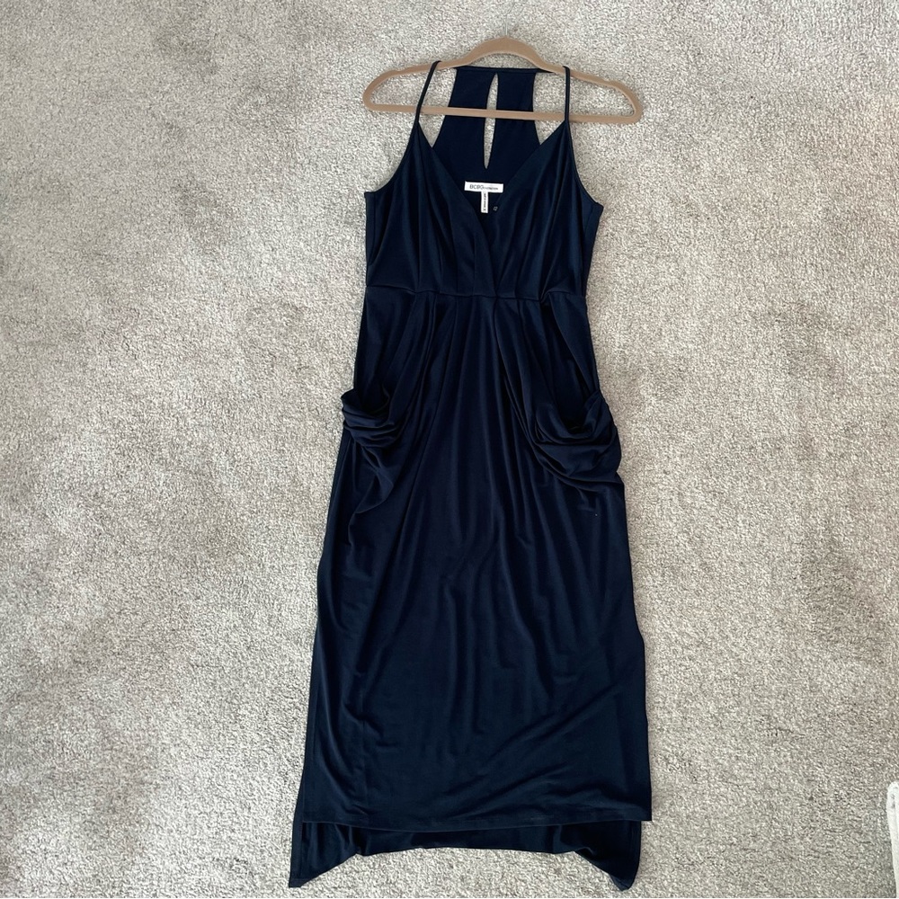 BCBG midi navy dress